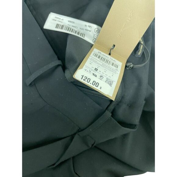 Massimo Dutti Womens Pants EU 36 US 4 Trousers Straight Leg Black 5014/714 NWT - Picture 5 of 11